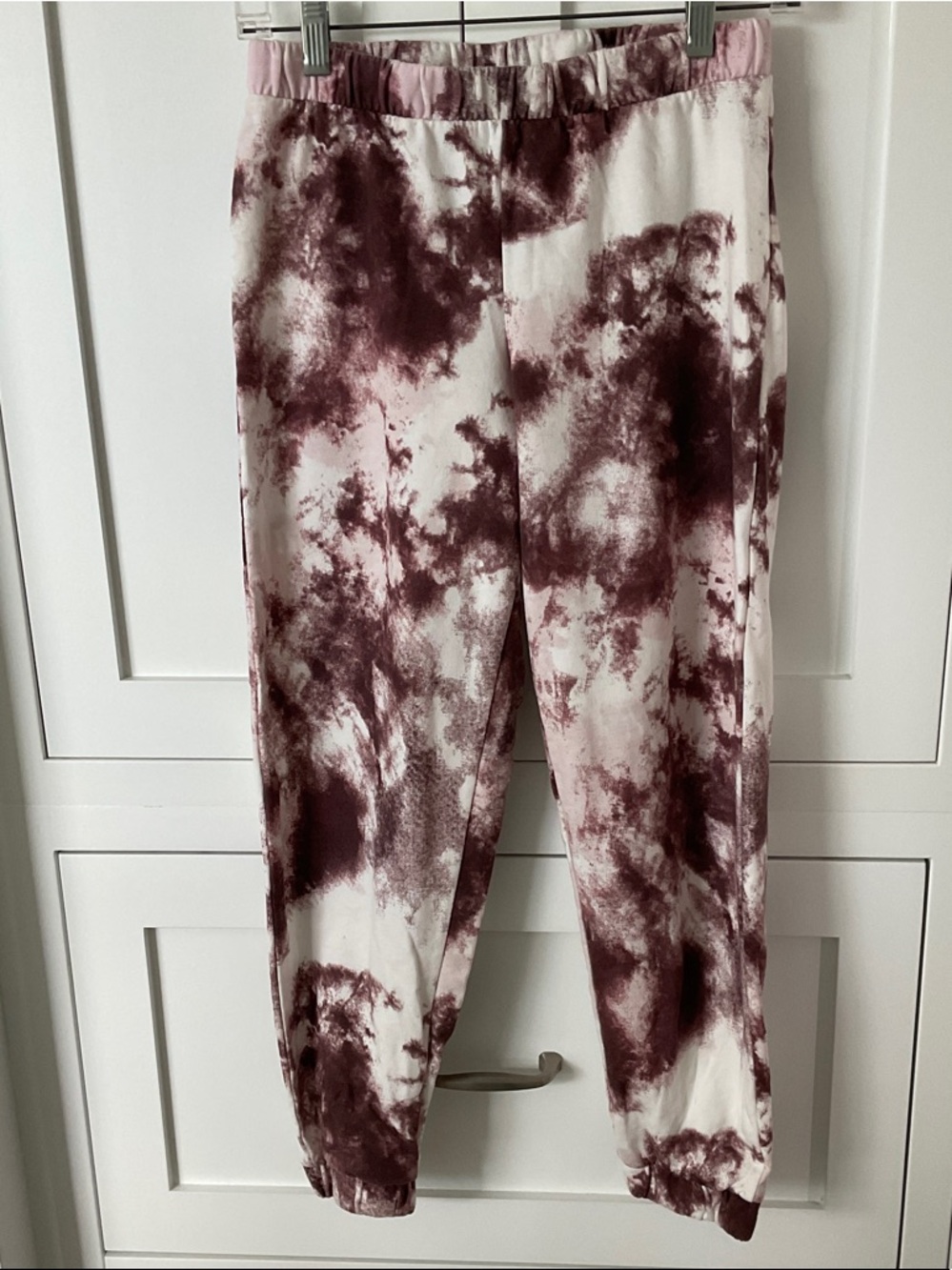 Zella Maise Burgundy Tie-Dye Joggers